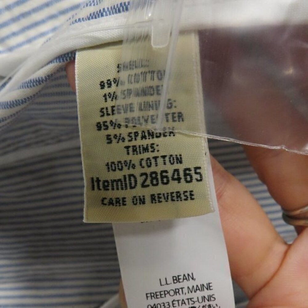 LL Bean unstructured striped blazer‎ - Picture 5 of 6